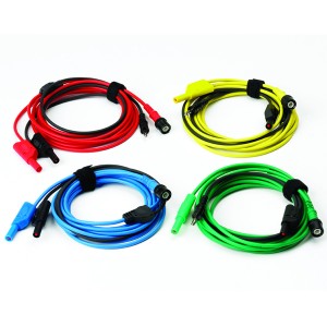 Immagine Kit 4 Cavi di test Premium (da BNC a 4mm) m.3 (blu, rosso, verde e giallo)