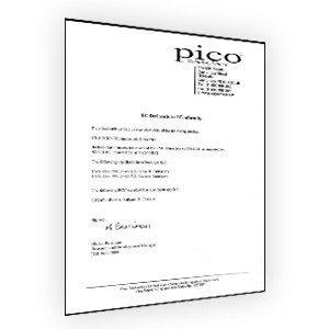 Certificato di calibrazione ADC-20/24, PicoLog 1000, ADC 16